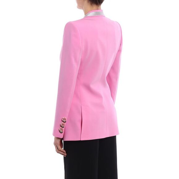 Dolce & Gabbana Rose Trimmed Blazer Women Pink Jackets & Coats